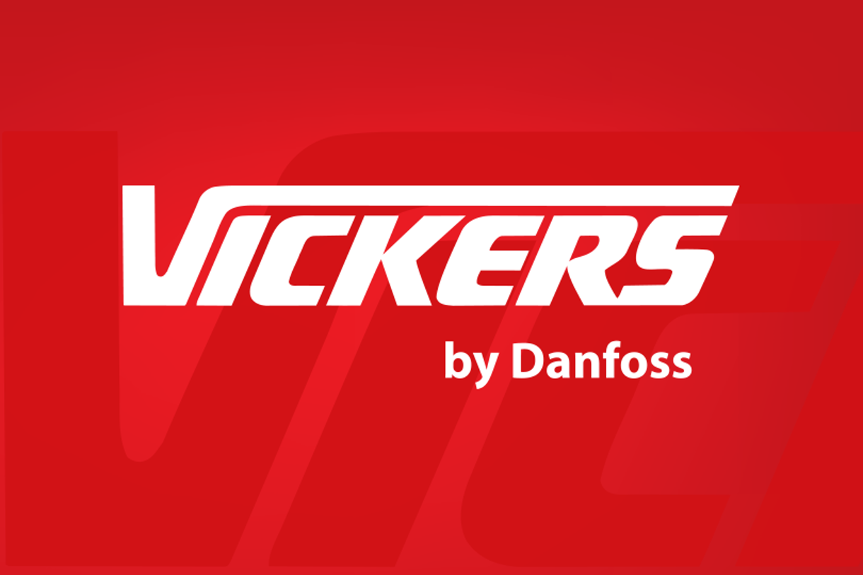 Логотип Vickers by Danfoss — промышленные гидравлические насосы, моторы и клапаны